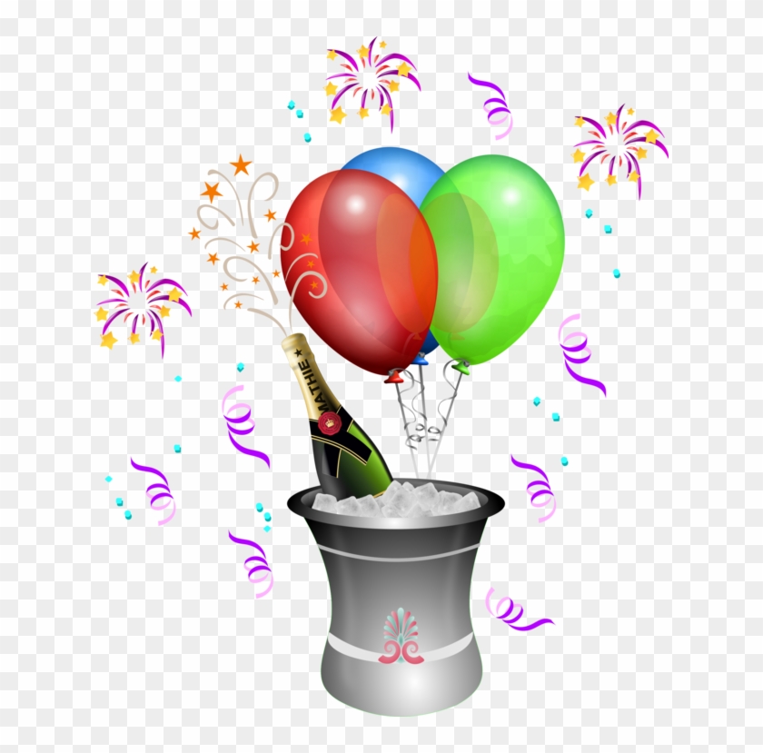 Champagne Glass Wine Bottle Beer - Champagne Clip Art Celebration - Png Download