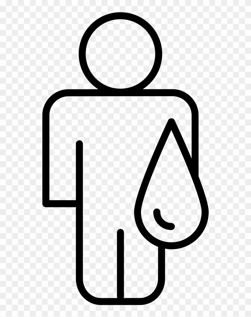 Male Cartoon Outline With Liquid Droplet Comments - Phlebotomist Icon Png Clipart #3872862