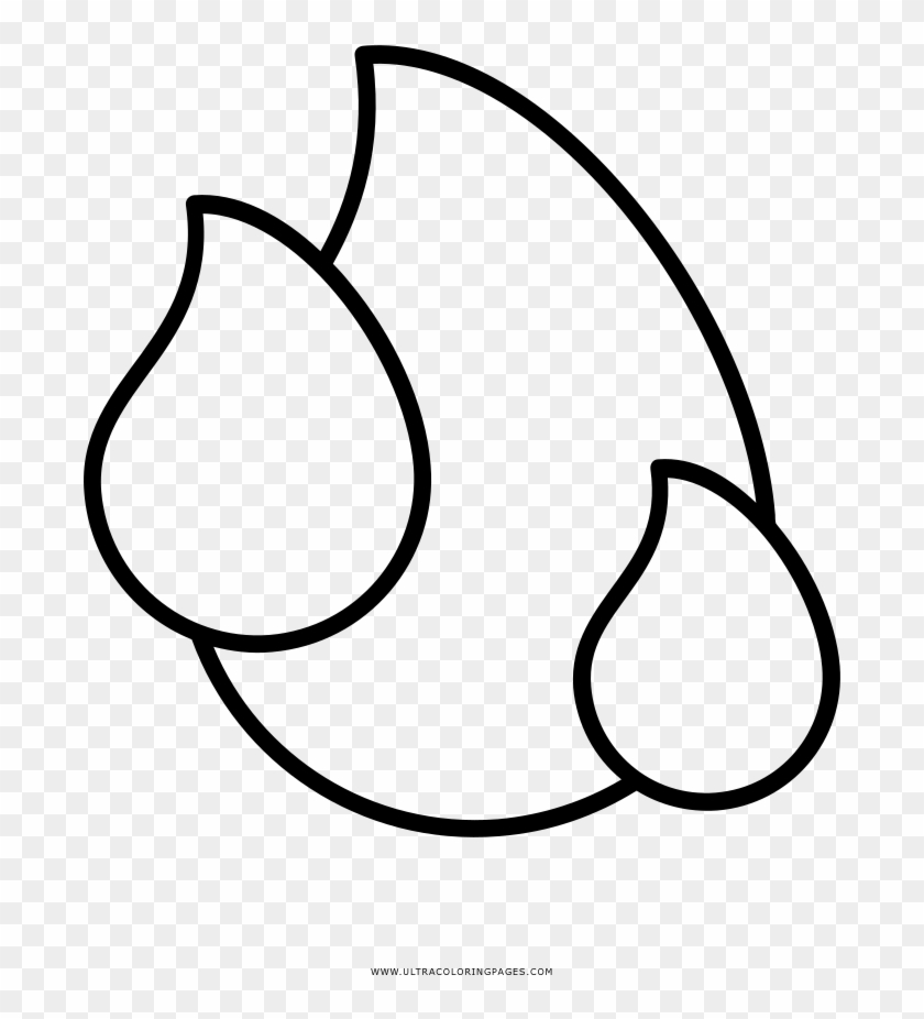 Water Drop Coloring Page - Line Art Clipart