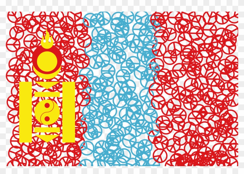 Mongolia Flag Clipart Paw Print - Png Download #3873272
