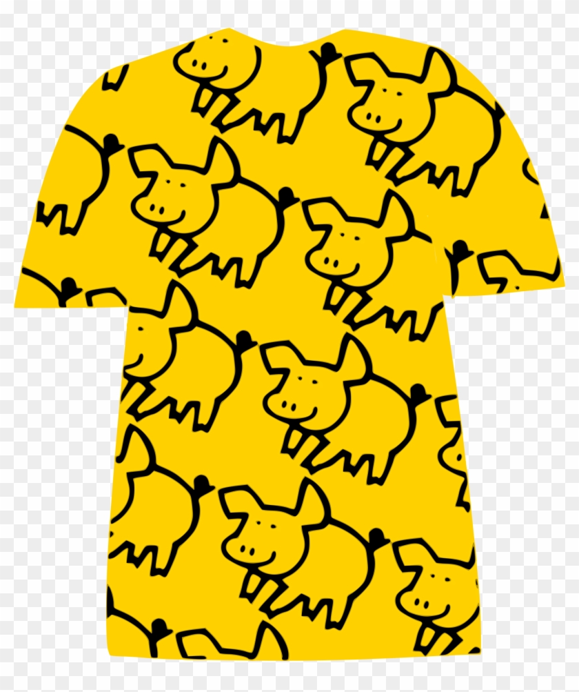This Free Icons Png Design Of Tshirt With Pig Pattern Clipart #3873443