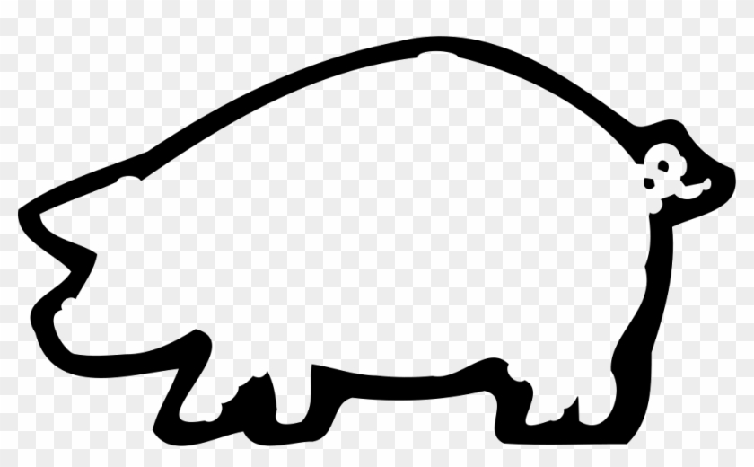 Pig Icon White Png Clipart #3873475