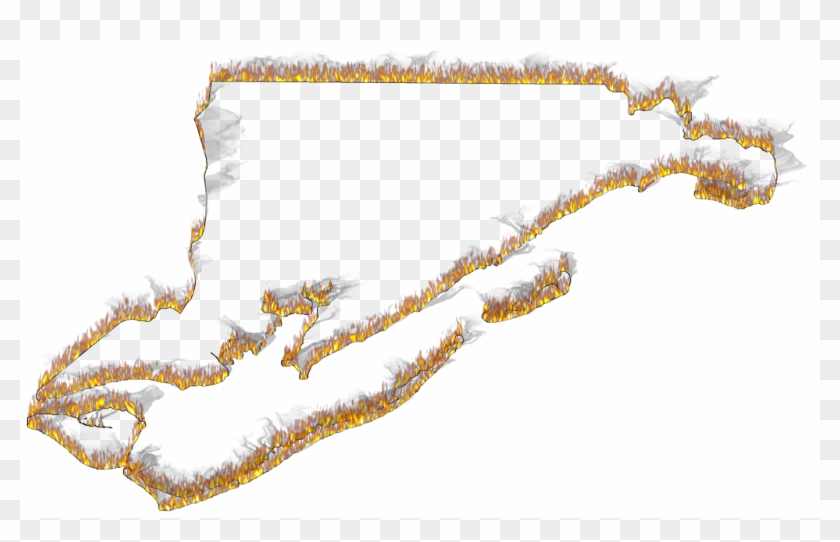 A Flame And Smoke Outline Map Of Franklin - Illustration Clipart