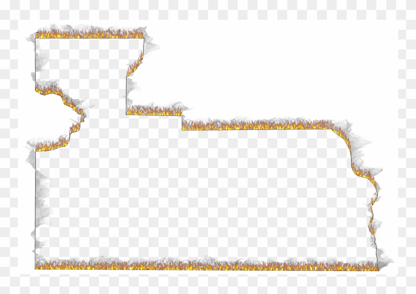 A Flame And Smoke Outline Map Of Orange - Gas Clipart