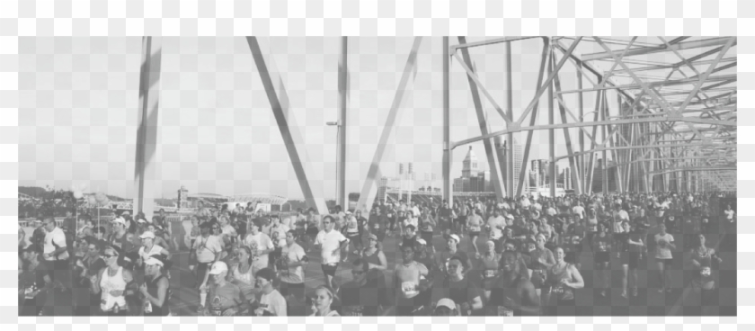 Flying Pig Marathon - Monochrome Clipart