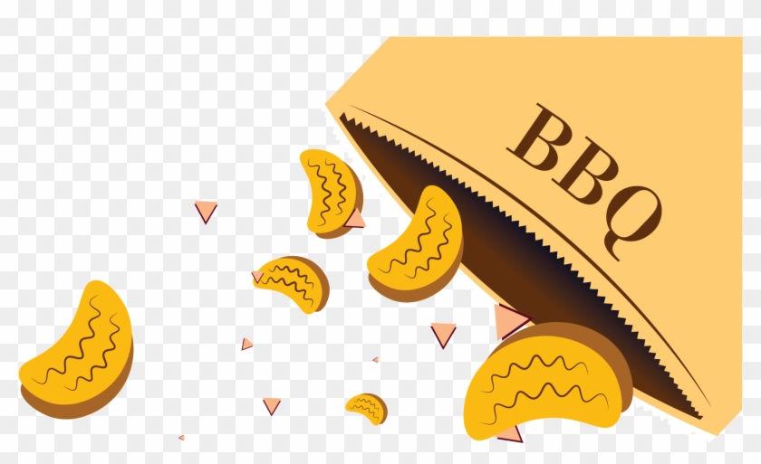 Bbq Chip Bag - Snack Clipart #3873783