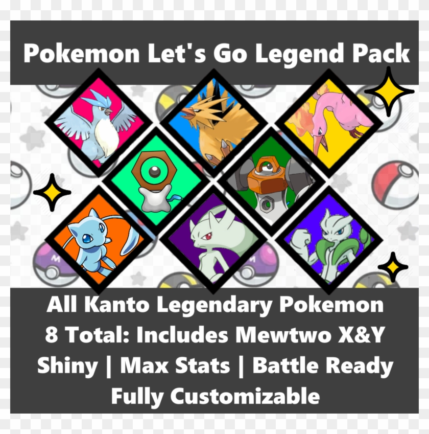 All 8 Custom Shiny 6iv Legends Pokemon Pack For Pokemon - Bizim Toptan Clipart