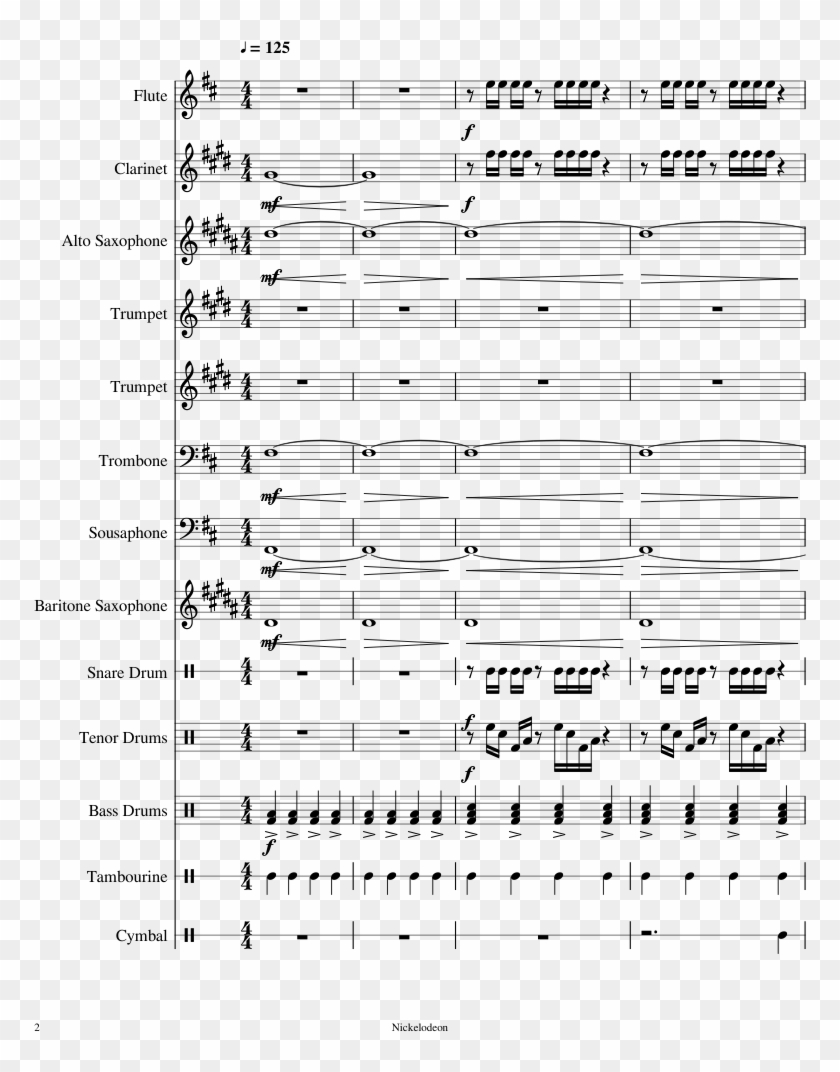 Jellyfish Jam Sheet Music Composed By Brad Carow 2 - Another One Bites The Dust Clarinet Sheet Music Clipart
