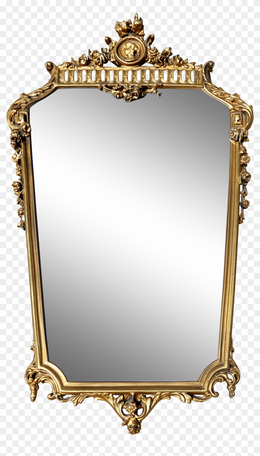 Vintage Tapered Gold Gilt Cameo Mirror On Chairish - Mirror Clipart