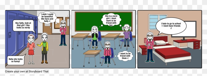 Bullying - Cartoon Clipart #3875642