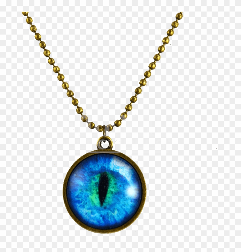 Cerulean Dragon's Eye Pendant - Oval Topaz Pendant Clipart #3875843