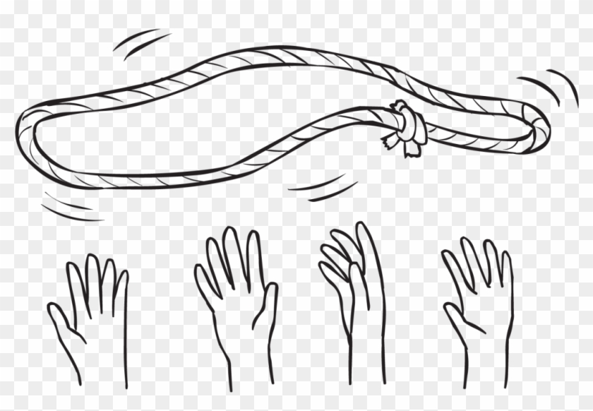 Pizza Toss - Line Art Clipart