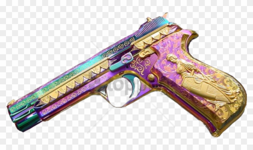 Free Png Gold Gun Png Png Image With Transparent Background - Beautiful Handgun Clipart