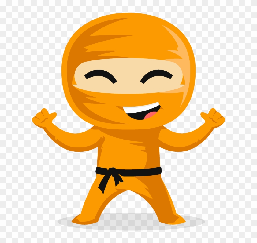 Ninja Cartoon Orange , Png Download - Orange Ninja Cartoon Clipart #3877045