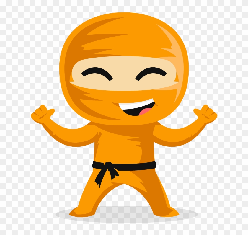Ninja Cartoon Orange , Png Download - Orange Ninja Cartoon Clipart