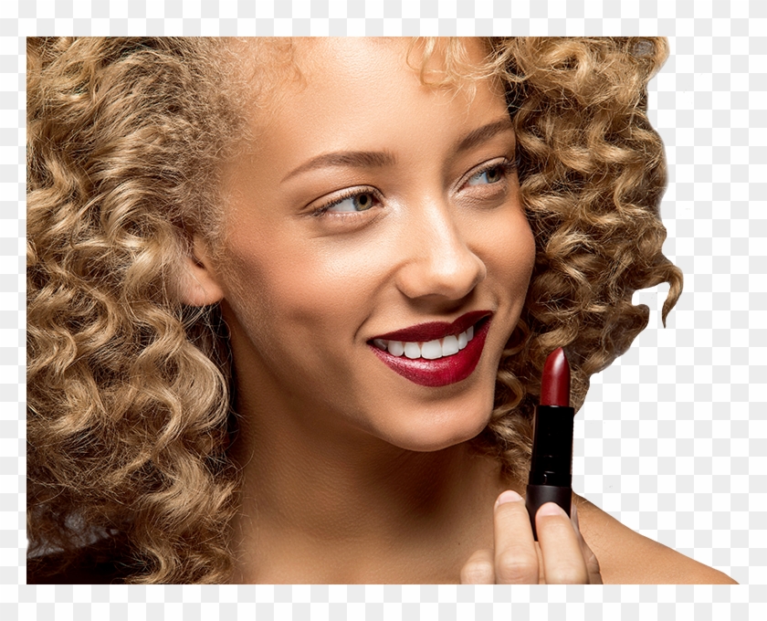 Woman Applying Luxe Lipstick - Girl Clipart #3877392