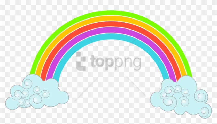 Free Png Rainbows And Clouds Png Png Image With Transparent - Cute Rainbow Clip Art #3877474
