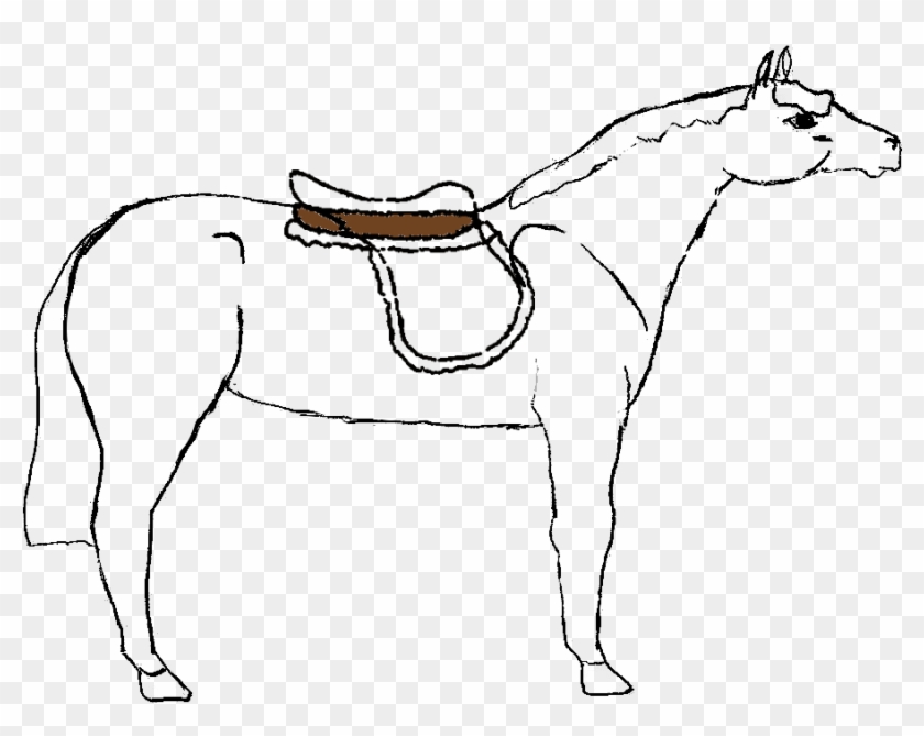 Horse Body W Saddle - Mane Clipart