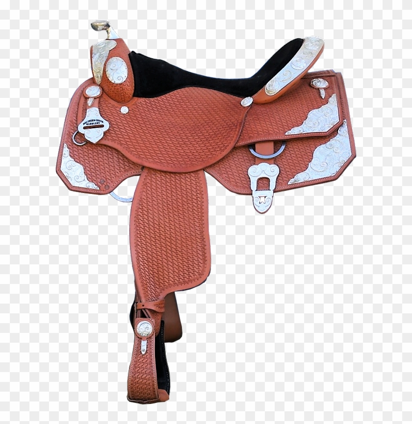 Western Saddle Silver Inserts - Cartoon Clipart #3878464
