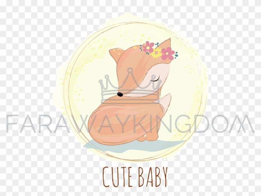 Cute Fox Spring Cartoon Forest Animal Vector Illustration - Cartoon Clipart