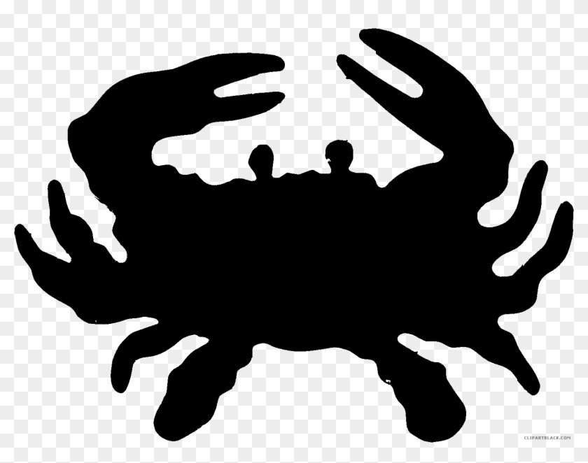 Black And White Crab Clipart - Crab Clipart Black - Png Download #3878837