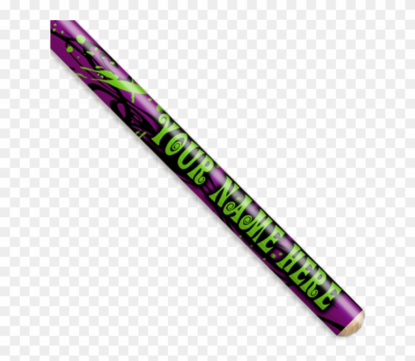 Neon Purple And Green Swirl Personalized Drumsticks - Ski Clipart #3879276