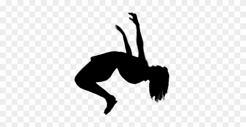 #silhouette #woman #jumping #falling #floating - Silhouette Falling Woman Png Clipart Transparent Png #3879400