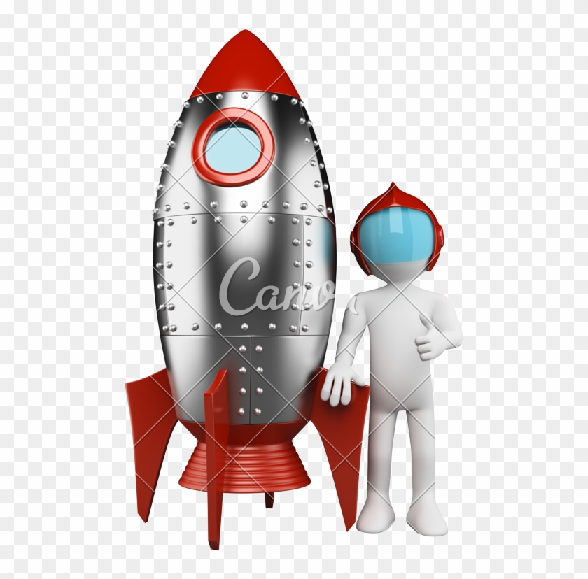D White - Astronauta En Su Nave Clipart #3879470