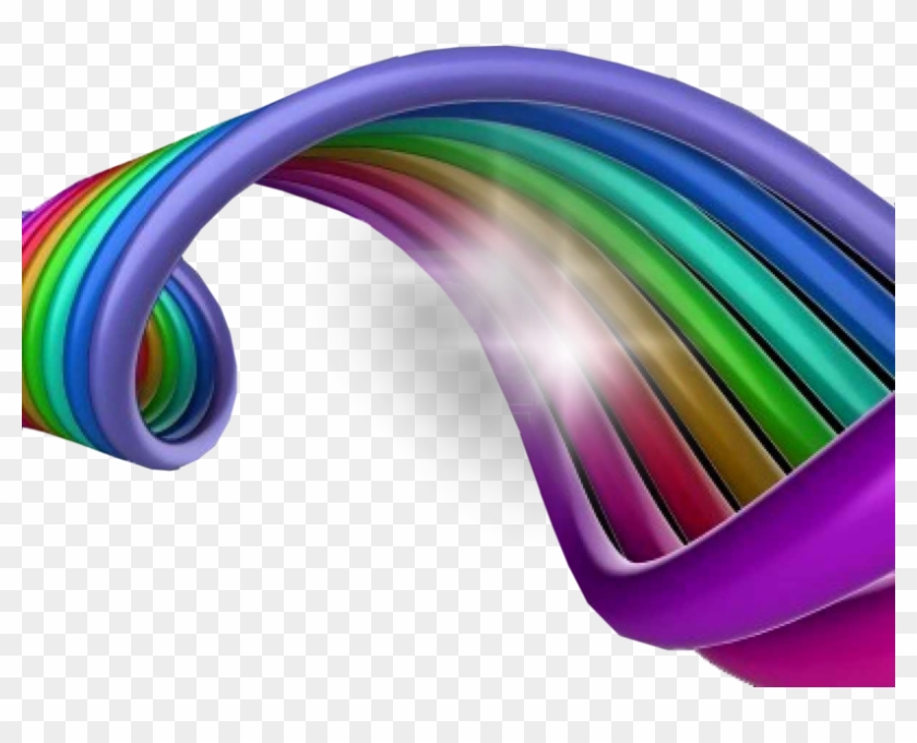 3d Swirl Rainbow - Graphic Design Clipart #3879644
