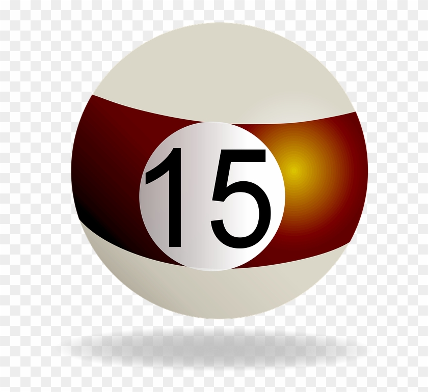 Billiard Ball Clipart Svg - 15 Ball Pool Transparent - Png Download #3879966