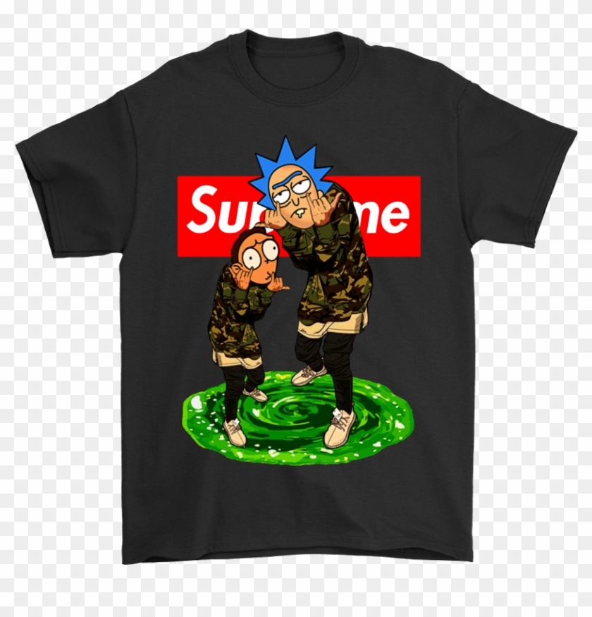 Rick And Morty Supreme Rapper Shirts - Rick And Morty Supreme Clipart #3880144