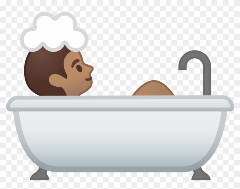 Noto Emoji Oreo 1f6c0 1f3fd - Person In Bathtub Emoji Clipart #3881357