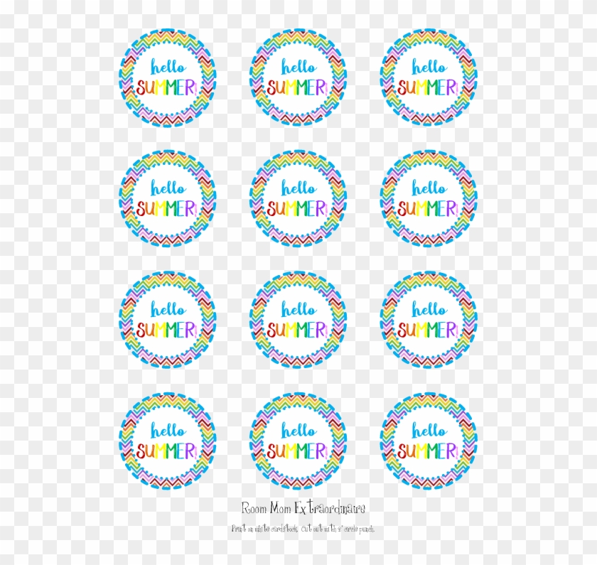 These "hello Summer " Tags Are So Cute For End Of The - Circle Clipart #3881398