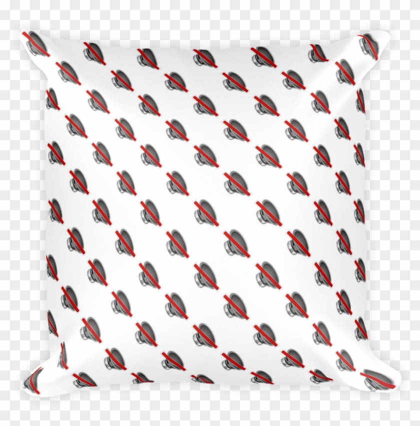 Speaker With Cancellation Stroke-just Emoji - Cushion Clipart