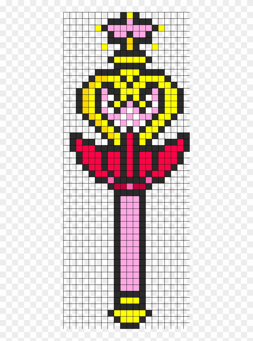 Sailor Mini Moon Wand Perler Bead Pattern / Bead Sprite - Central City Brewing Co Ltd Clipart #3882254
