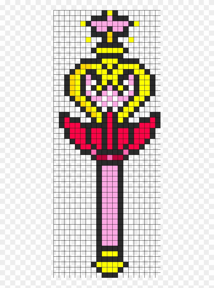 Sailor Mini Moon Wand Perler Bead Pattern / Bead Sprite - Central City Brewing Co Ltd Clipart