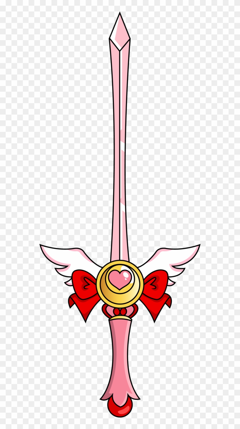 Espada De Amor E Justiça Por Sayurixsama Sailor Moon - Sailor Moon Sword Wand Clipart #3882615