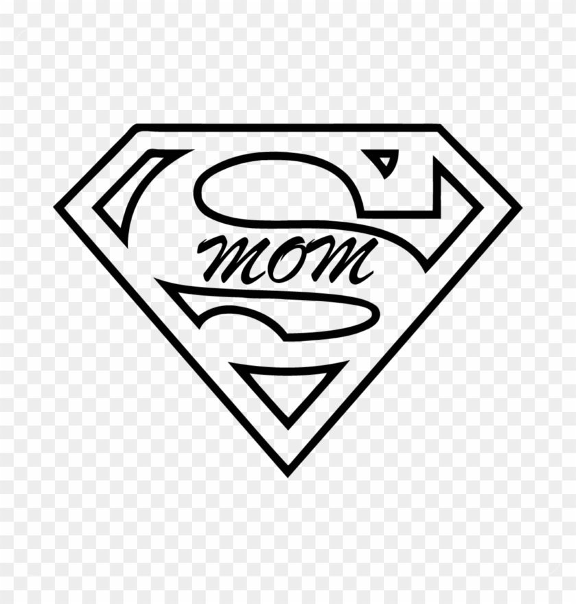 Super Mom Decal - Superman Logo Printable Coloring Pages Clipart #3882707