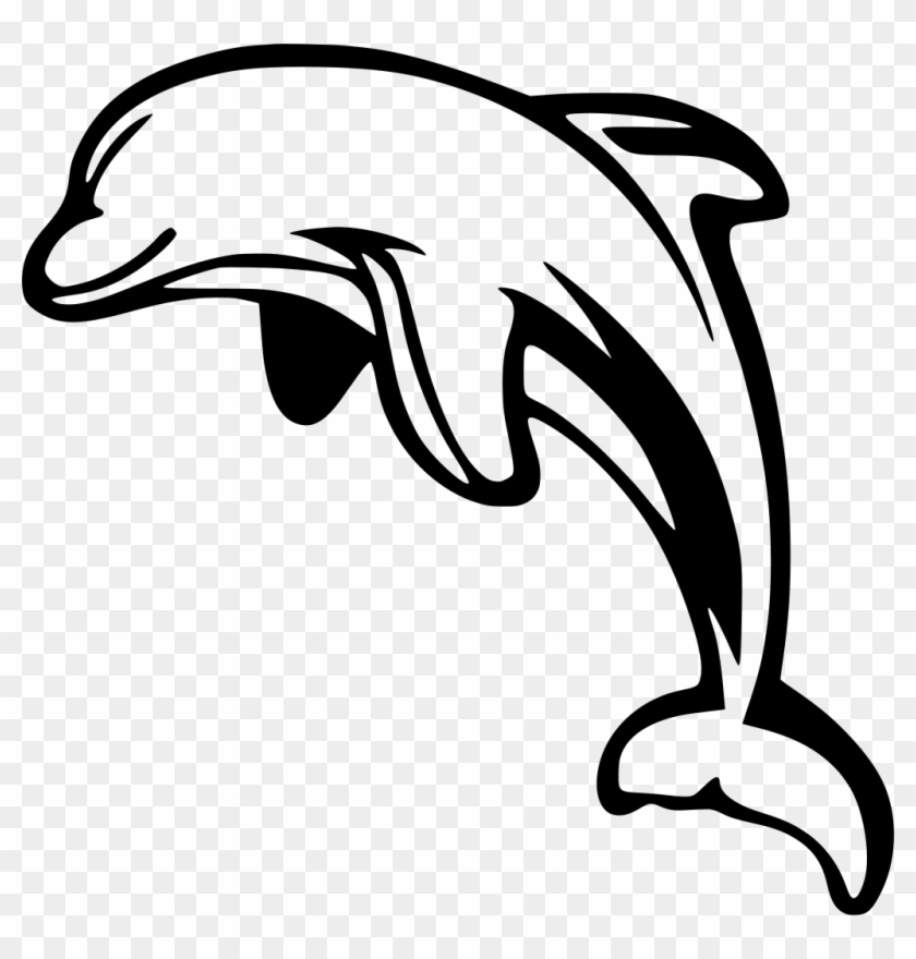 Download Png - Dolphin Logo Black And White Clipart