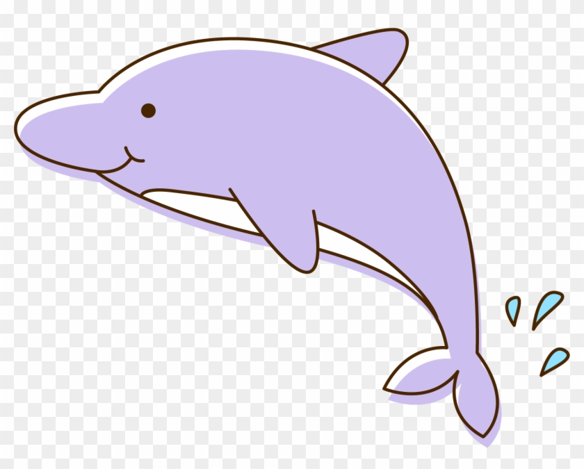 Common Bottlenose Dolphin Tucuxi Porpoise Clip Art - Purple Dolphin Clipart - Png Download