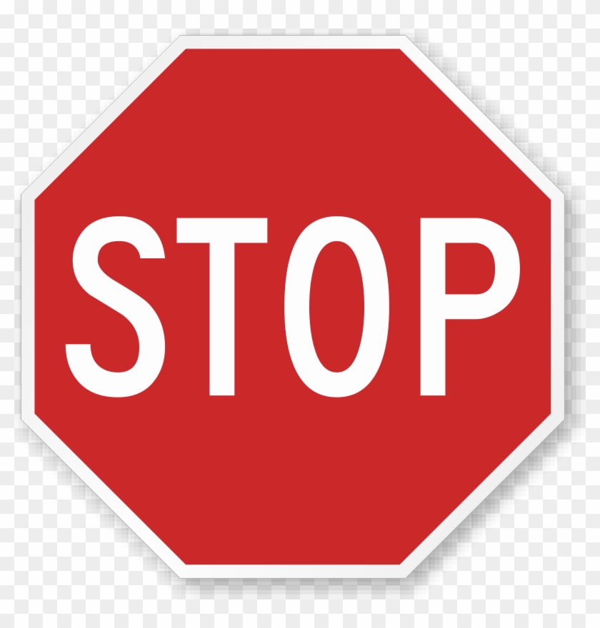 Stop Road Traffic Regulatory Sign - Stop Sign Clipart