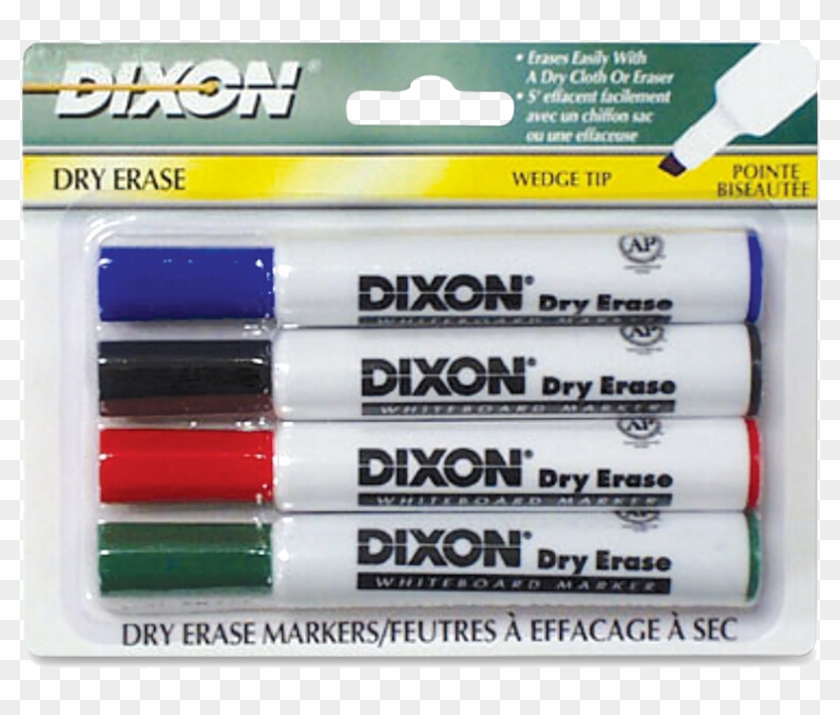 Dixon Dry Erase Whiteboard Markers, 4 Assorted Colours - Marking Tools Clipart