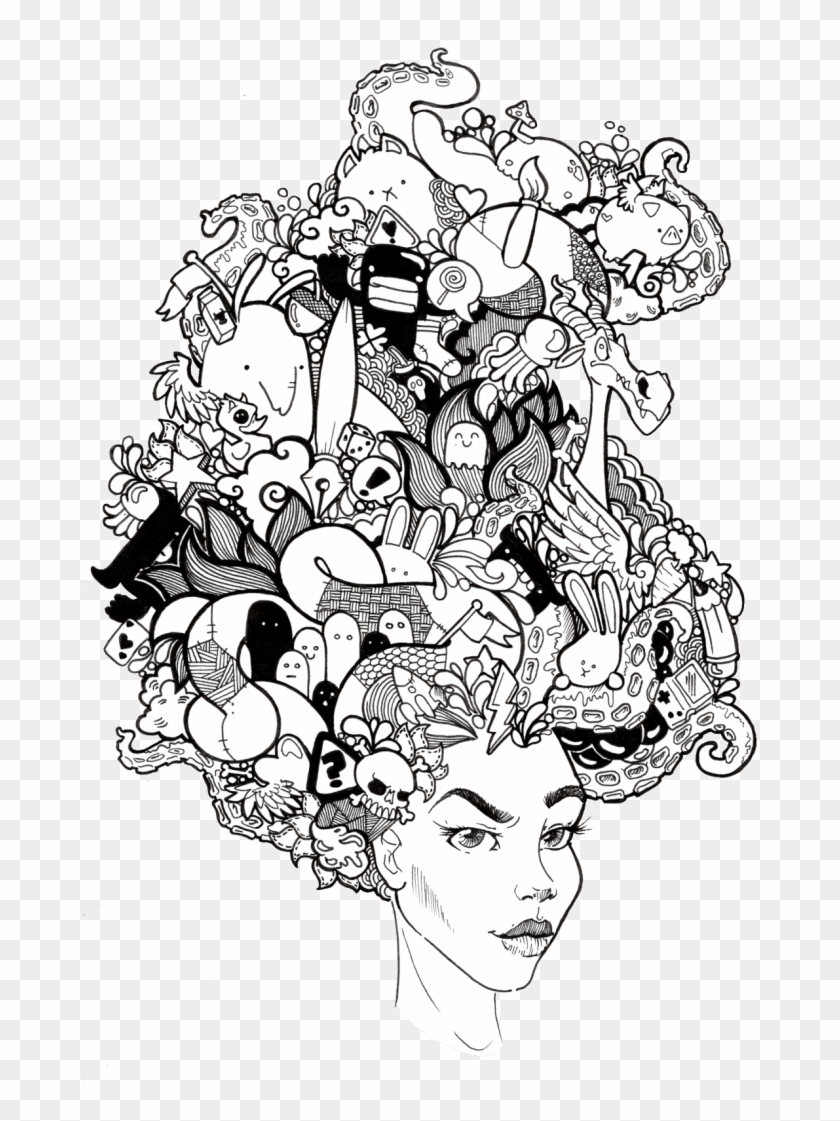 Do A Black And White Doodle - Illustration Clipart