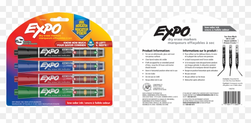 Expo® Low Odour Dry Erase Markers With Ink Indicator - Label Clipart