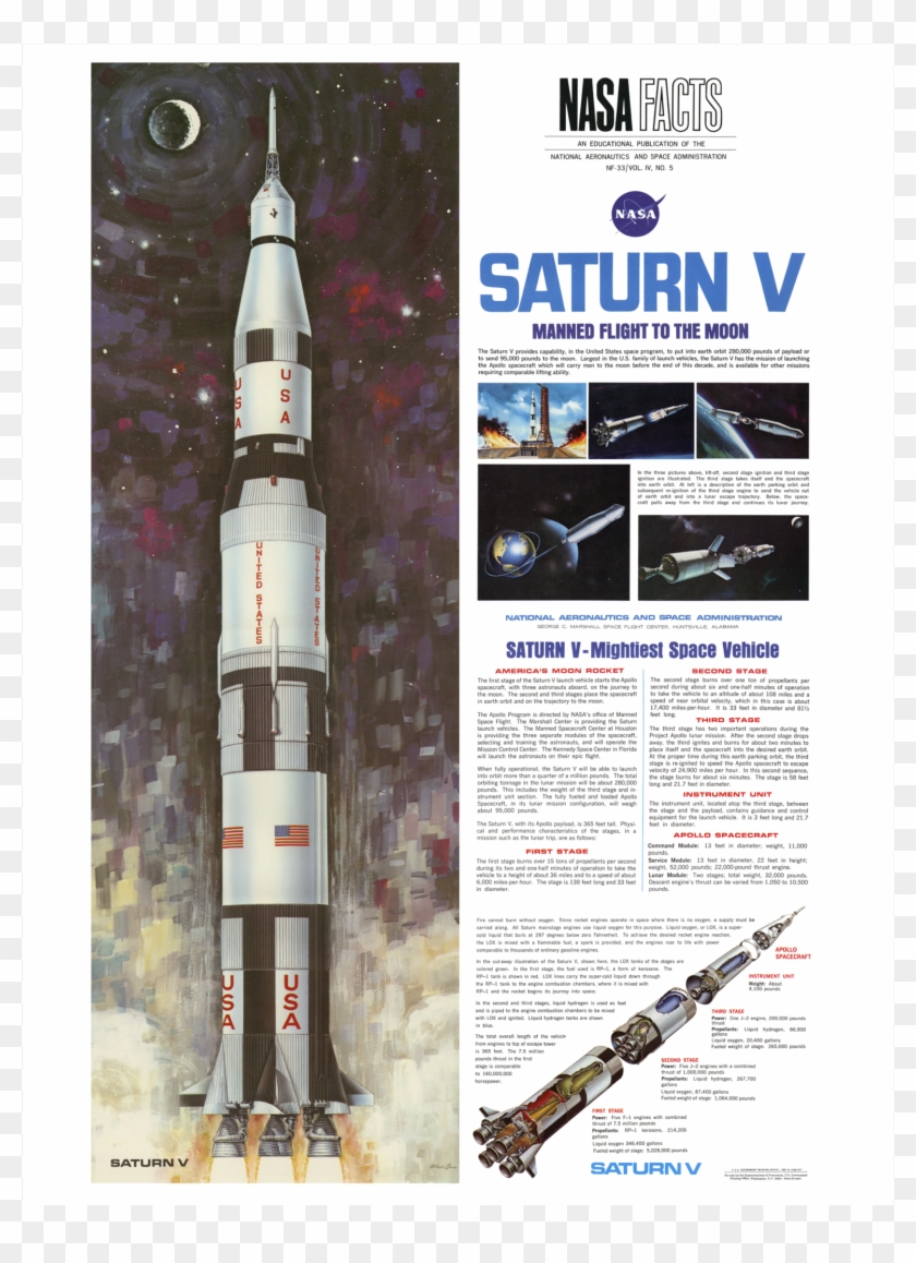Saturn 5 Poster Clipart #3885122