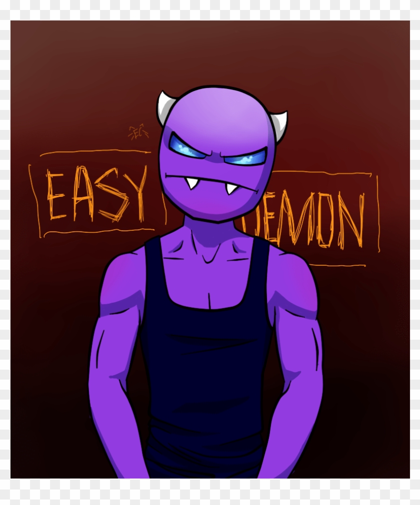 Easy Geometry Demon Dash - Cartoon Clipart