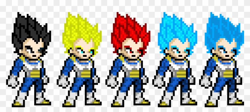 Vegeta' Super Saiyan Forms Lineup - Cartoon Clipart #3885897