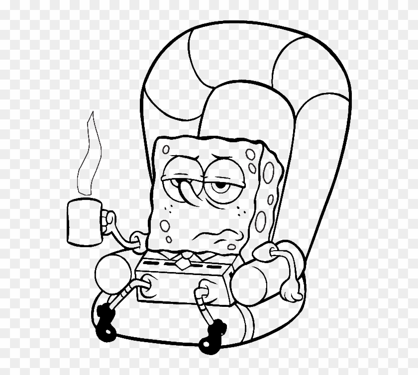 Spongebob Overwhelming Fatigue Coloring Pages Spongebob - Omalovanky Spongebob V Kalhotach Clipart #3886509