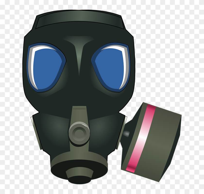 Gasmask, Respirator, War, Military, Mask, Gas, Poison - Gas Masks Clipart - Png Download