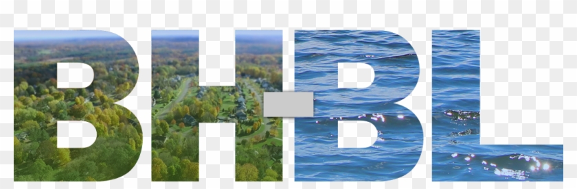 Bh-bl Letters With Local Landscape Images Inside - Sea Clipart